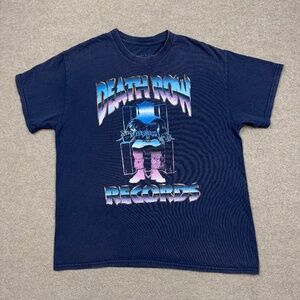Death Row Mens Shirt Blue Large L Short Sleeve Ripple Junction Rap Tee
